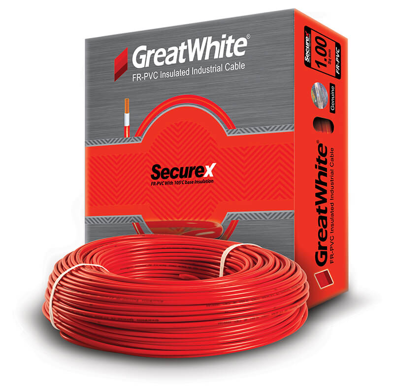 SECUREX FRLSH 1.0 SQMM RED 90M CABLE